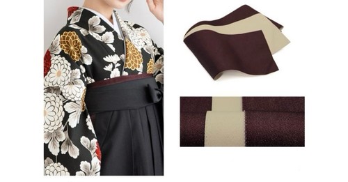 Japanese Kimono, Hakama Set For University Graduation Ceremony, Ladies - Picture 5 of 6