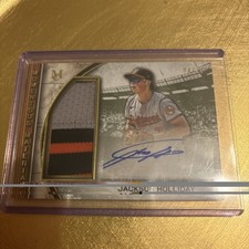 Jackson Holliday 2025 Topps Museum Momentous Material Jumbo GU Patch Auto 04/15