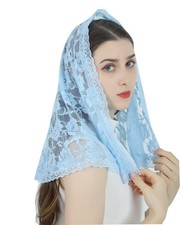 Lace Mantilla Veil Soft and comfortable 7 Colors Spanish Style Rose Lace Veil...