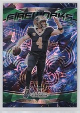 2024 Panini Prizm Fireworks Green Ice Prizm Derek Carr #11 1pf0
