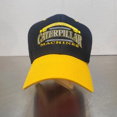 Caterpillar Authentic Machines CAT Hat Cap Snapback Black & Yellow     