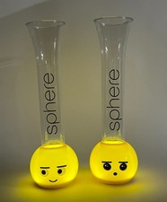 Lote de 2 tazas de plástico de recuerdo Orbi Sphere Emoji Light Up Las Vegas Whirley