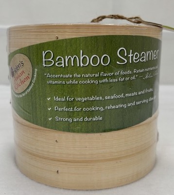 Helen's Asian Kitchen 6-in Bamboo Steamer Set  97080 New