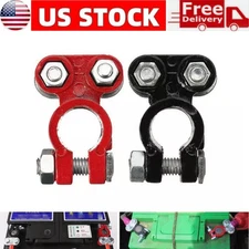 2PCS Negative & Positive Car Battery Cable Terminal Top Post Connector For Cars