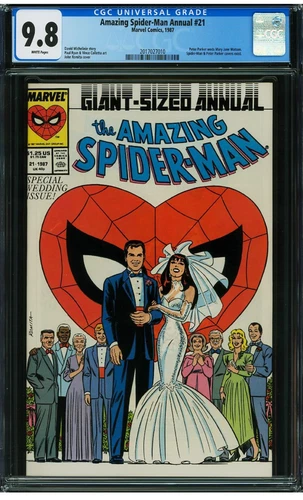 Amazing Spider Man Annual #21 1987 CGC NM/MT 9.8 Wedding Issue