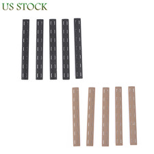 5.5" Rail Panel Slot Covers for M-LOK Strip Cover Snap-in Black / Tan 5 PCS