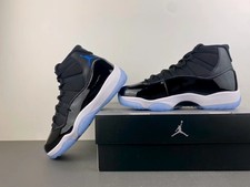 Air Jordan 11 Retro Space Jam 378037-003 Men Black Blue Basketball Sneakers Pate