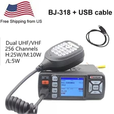 BAOJIE BJ-318 25W With Encryption Function Dual Band Mobile Radio + USB Cable