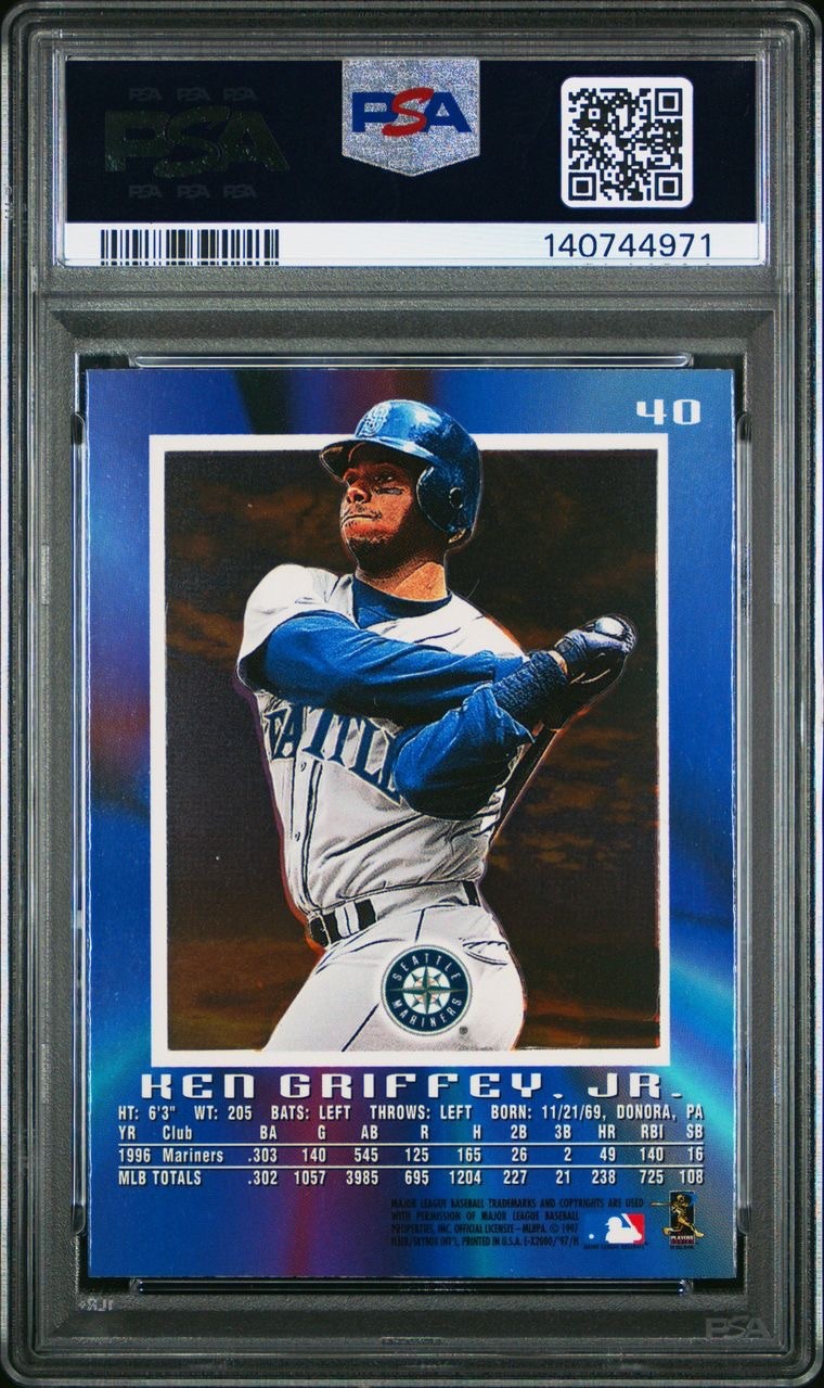 1997 SKYBOX E-X 2000 #40 KEN GRIFFEY JR. PSA 9 MINT - MARINERS HOF LOW POP view 2