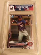 2021 Bowman Chrome Prospects Yunior Severino #BCP-140 Graded HGA 9.5 Baseball