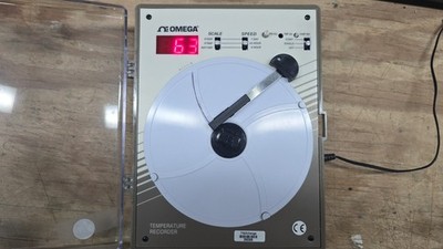 OMEGA ENGINEERING CT87HF Temp Chart Recorder Probe TESTED w Power Supply 260306