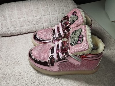 Hello Kitty Gefütterte Winterschuhe Mädchen Gr. 30 Rosa Glitzer Sehr Leicht