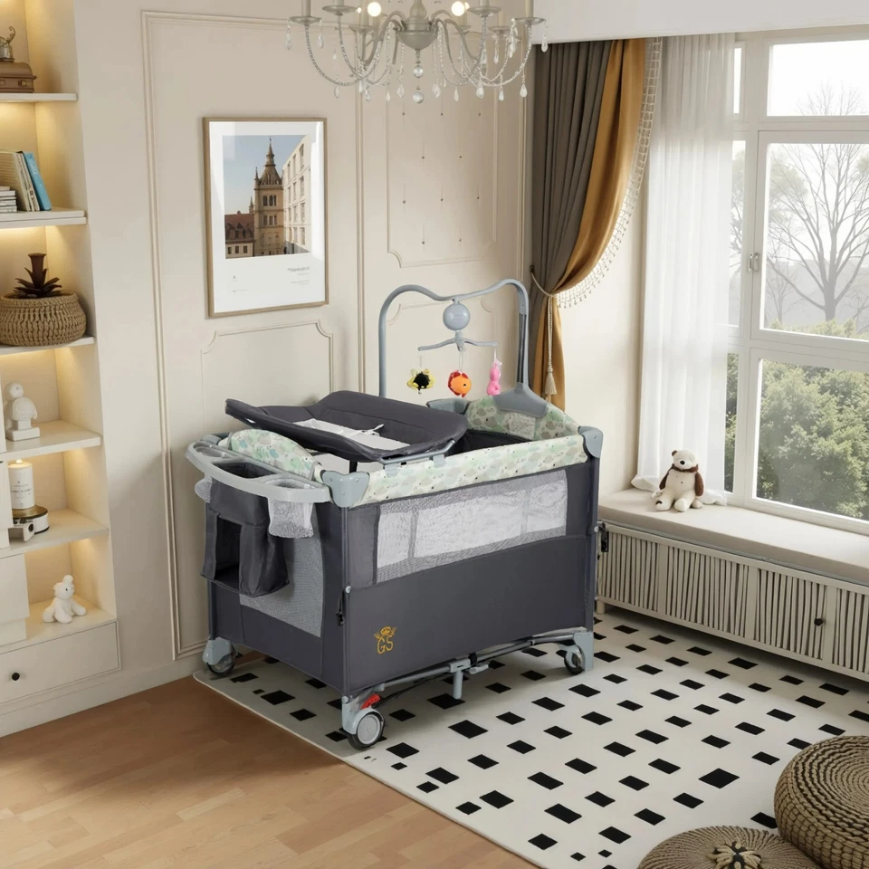 Playard, Pack and Play, Play Yard Bassinet for Baby Toddler with Changing Table - Image 4 of 4