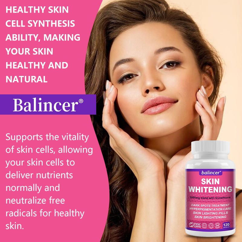 L Glutathione Supplement 2000mg Supports Anti Aging Skin Whitening 120  Capsules
