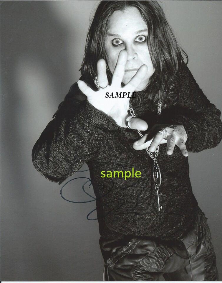 OZZY OSBOURNE #1 REPRINT 8X10 PHOTO AUTOGRAPHED SIGNED BLACK