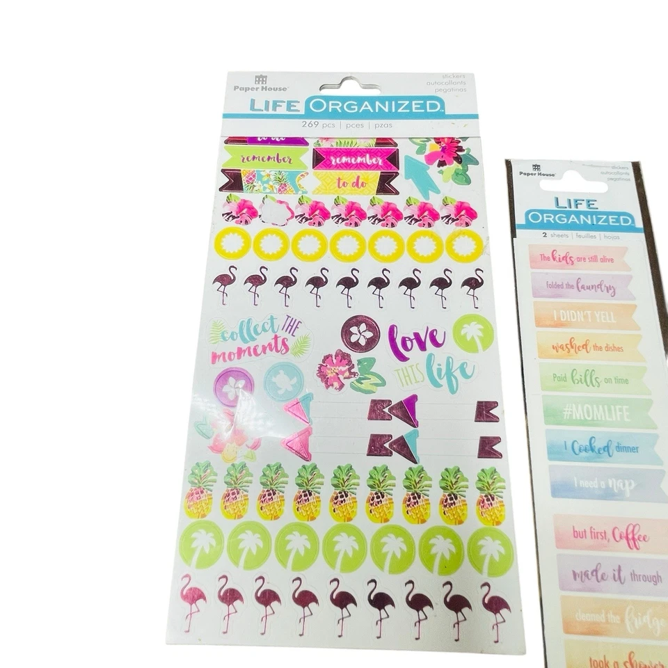 Paper House Life Organized Sticker Label Books Foil Accent Value Pack Lot Of 10! - Image 4 of 4