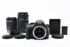 Near Mint CANON EOS Kiss X7 / 100D / Rebel SL1 w/EF-S 18-55, 55-200 2Lens 3197