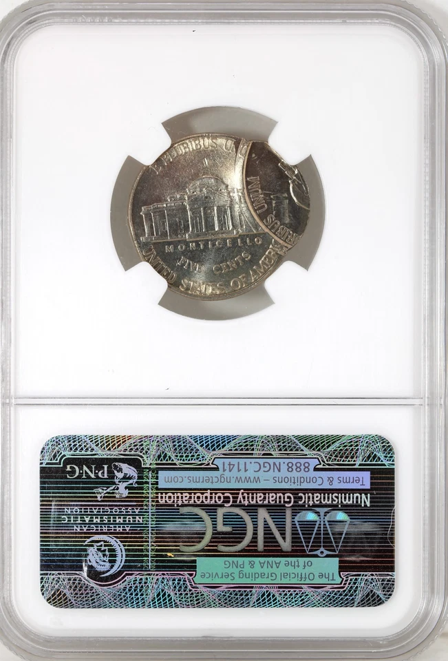 Double Struck Jefferson Nickel with Second Strike 75% Off Center (Very Cool!) - Image 4 of 4