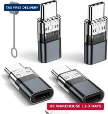 4 Pack Lightning to USB C Adapter for iPhone 15/16/16 Pro Max/Plus,Samsung S24,S