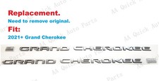 Replacement 2pcs Chrome Gray Side Door Grand Cherokee Emblems Badge 2021 Up Replacement 2pcs Chrome Gray Side Door Grand Cherokee Emblems Badge 2021 Up