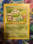 Bulbasaur 44/102 1st Edition Shadowless Base Set Regular MP - Pokemon Card
