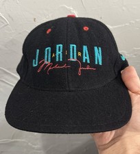 Vintage 90s Nike Air Jordan Michael Jordan Snapback Hat Wool