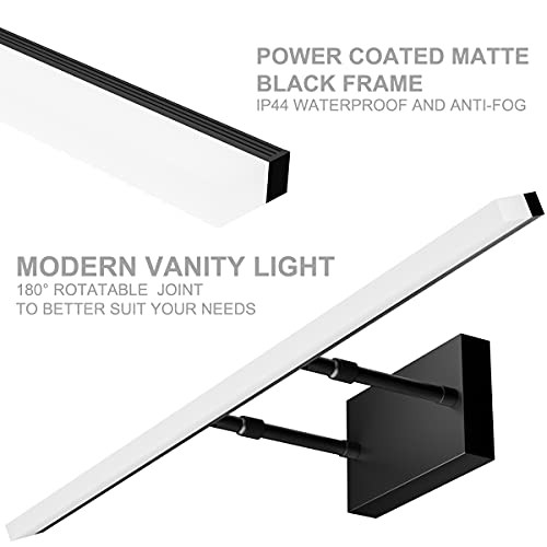  31.5 inch Modern Black Vanity Light Adjustable Bathroom Light Fixtures Over 
