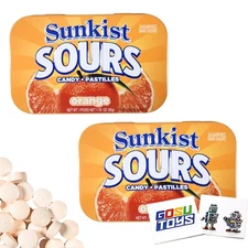 Sunkist Sours Orange Flavored Candy (2 Pack)