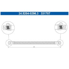 2x Bremsschlauch hinten für Porsche 911 996 997 Boxster 986 | 24135380