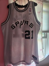Nike Team San Antonio Spurs Tim Duncan 21 Gray NBA Basketball Jersey XL 2