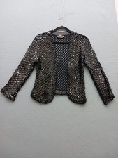 Toppettes Women's Jacket Unknown Black Blazer Sequin Casual Work Stylish