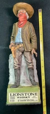 Vintage 1969 Lionstone Whiskey Decanter - "Highway Robber" Cowboy - 13" tall