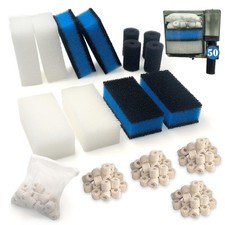 4 Sets of Upgraded Three-Stage Filtration Tank Filter for AquaClear 50 Power ...
