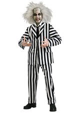 Beetlejuice Costume Adult Medium Striped Mad Man Suit Horror Film Halloween New