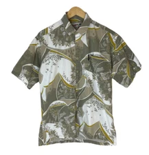 Local Motion Shirt Mens Medium M Green Aloha Tropical Made In Hawaii