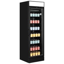 UPRIGHT GLASS DOOR DISPLAY SHOP FREEZER & CANOPY BLACK TEFCOLD UFSCP @ £891+Vat