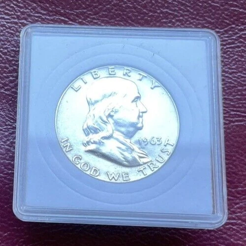 Franklin Silver Half Dollar 1963P, GEM  UNC  Full Bell  Line