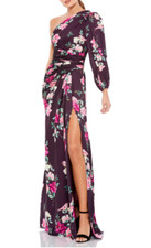MAC DUGGAL Floral One-Shoulder Gown (size M)