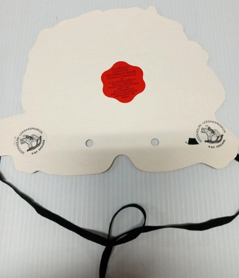 Victorian LADY Mask Fascimile of Gen Mask H&P ENGLAND Stockholms Leksaksmuseum - Image 3 of 4