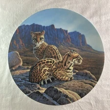 THE OCELOT Plate Great Cats of the Americas Artist Lee Cable #4 Knowles Spotted