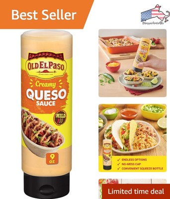 Creamy Queso Dip Sauce - Squeezable Bottle - Taco Night Essential - 9 oz