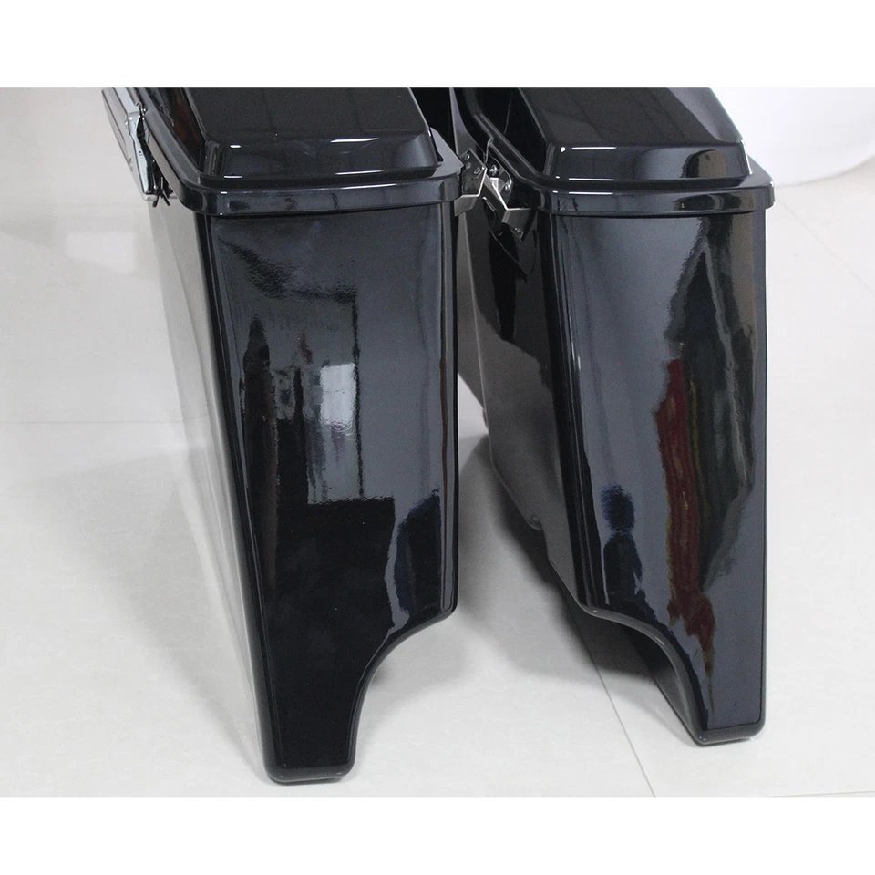 4" Hard Stretched Extended Saddlebags Fits For Harley Davidson Touring 1993-2013 - Image 3 of 4