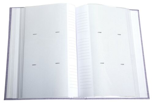 Large 300 Photo Album Textured Linen Lilac Memo Area Slip In Holds 6 x 4 Photos - Picture 7 of 7