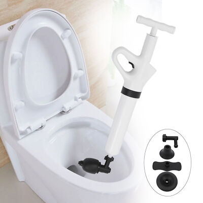 #ad High Pressure Toilet Plunger Air Drain Blaster Sink Dredge Pipe Clog Plumbing $30.43