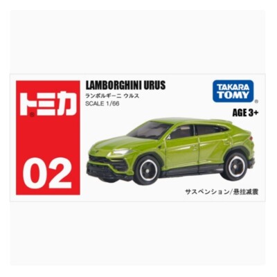 Takara Tomy Tomica 02 LAMBORGHINI URUS Green Diecast Toy Car New