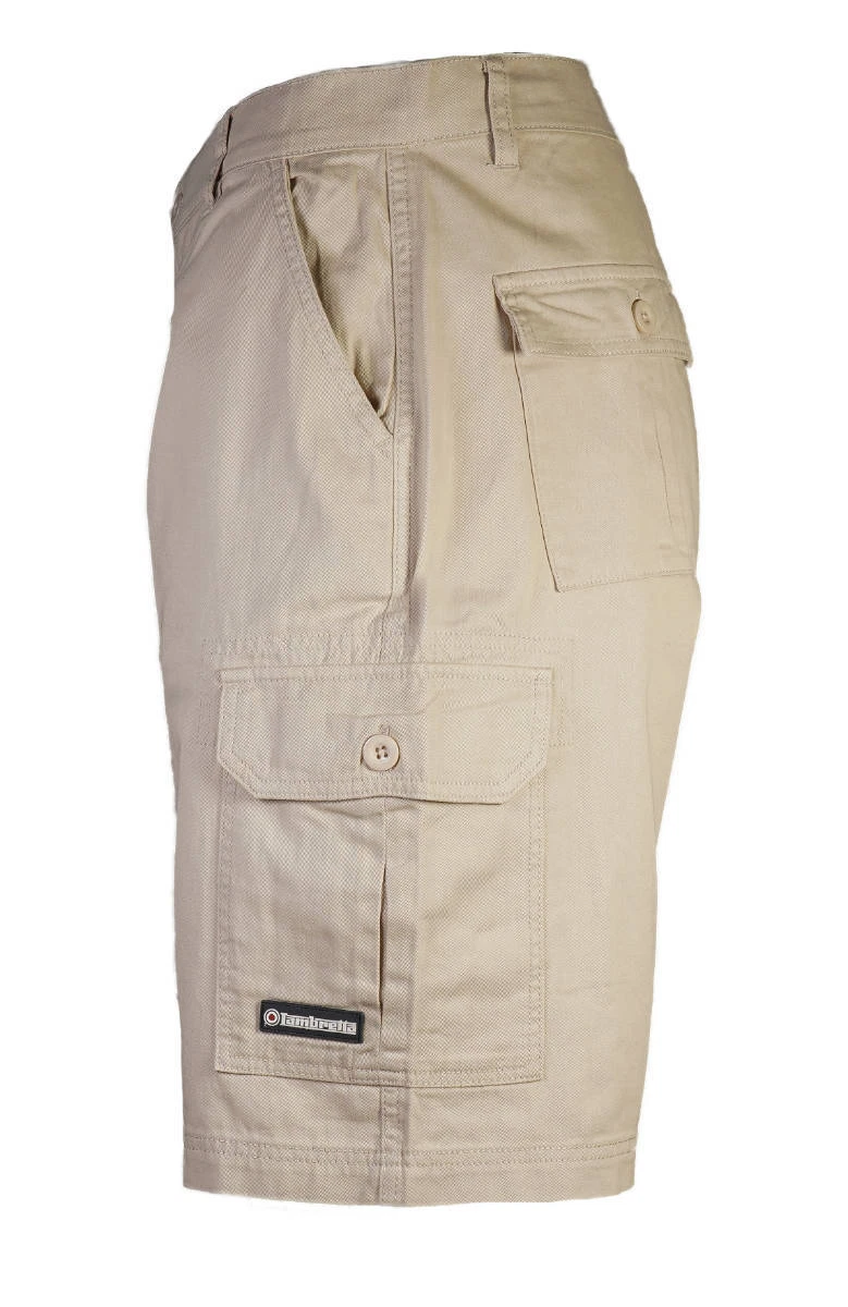 Lambretta Twill Cargo Shorts Stone eBay