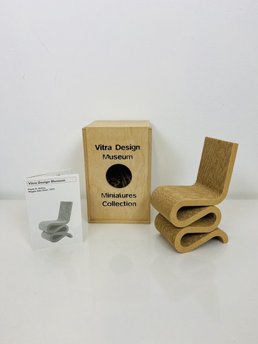 Vitra Design Museum Miniature Collection Wiggle Side Chair 1972 Frank O. Gehry