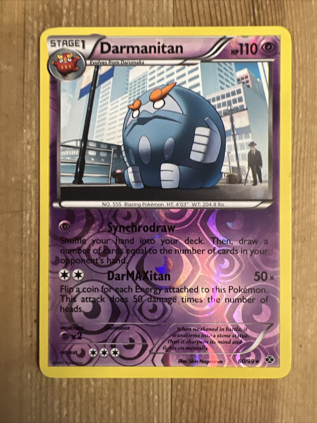 Pokémon TCG Darmanitan Next Destinies 60/99 Reverse Holo Rare LP
