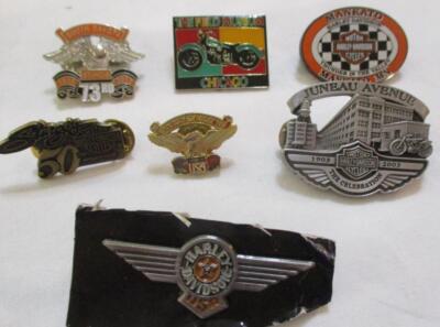NEW Lot of 7 Harley Davidson Juneau Avenue 2003 Pin Badge Sturgis 50th 1990