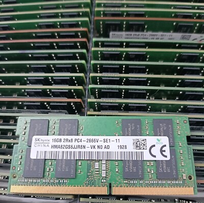 SK hynix 16GB DDR4 2666 PC4-21300 260pin HMA82GS6JJR8N-VK Laptop